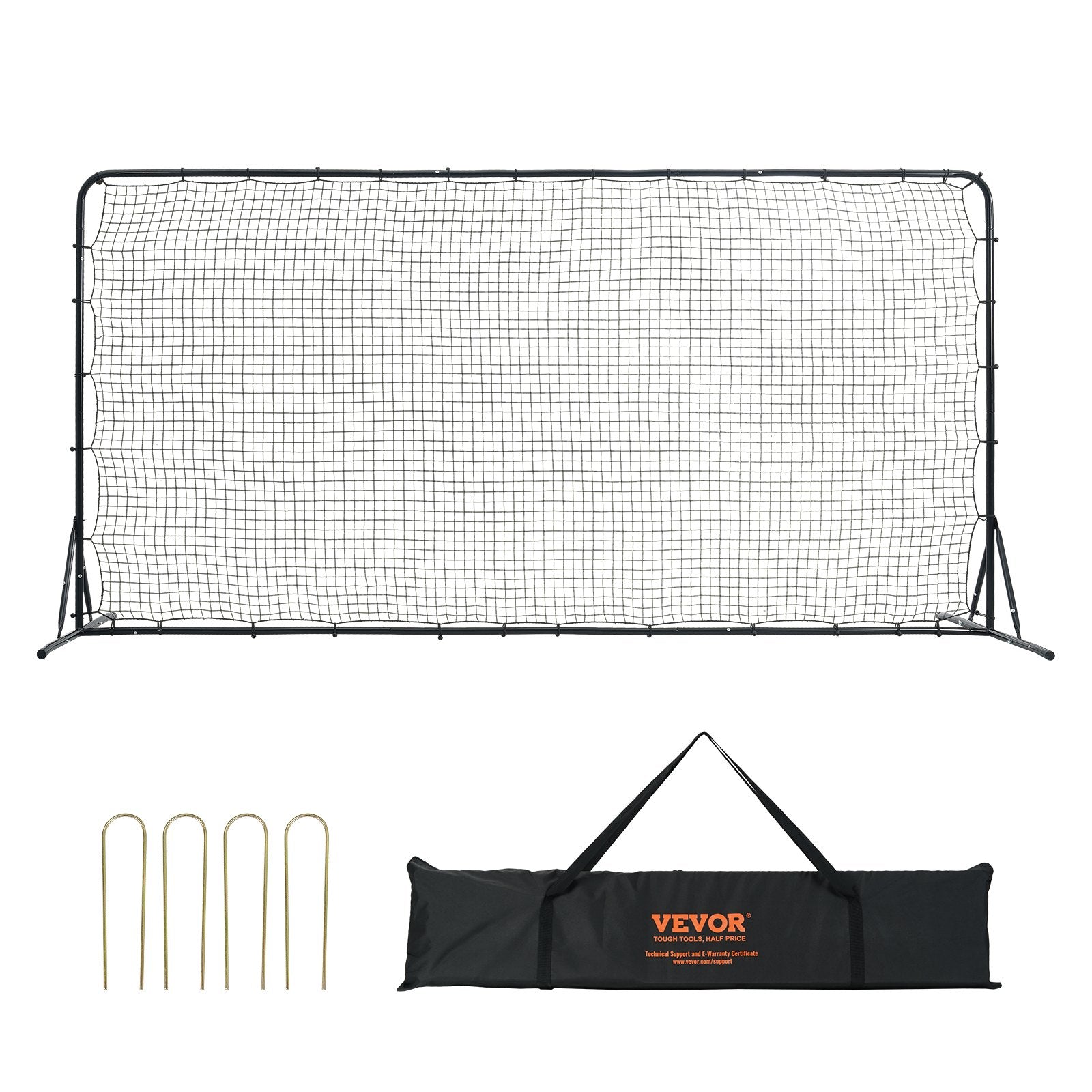 Soccer Rebounder Net, 12x6FT Iron Soccer Training Equipment, Sports Football Training Gift with Portable Bag, Volleyball Rebounder Wall Perfect for Backyard Practicing, Solo Training, Passing Unique