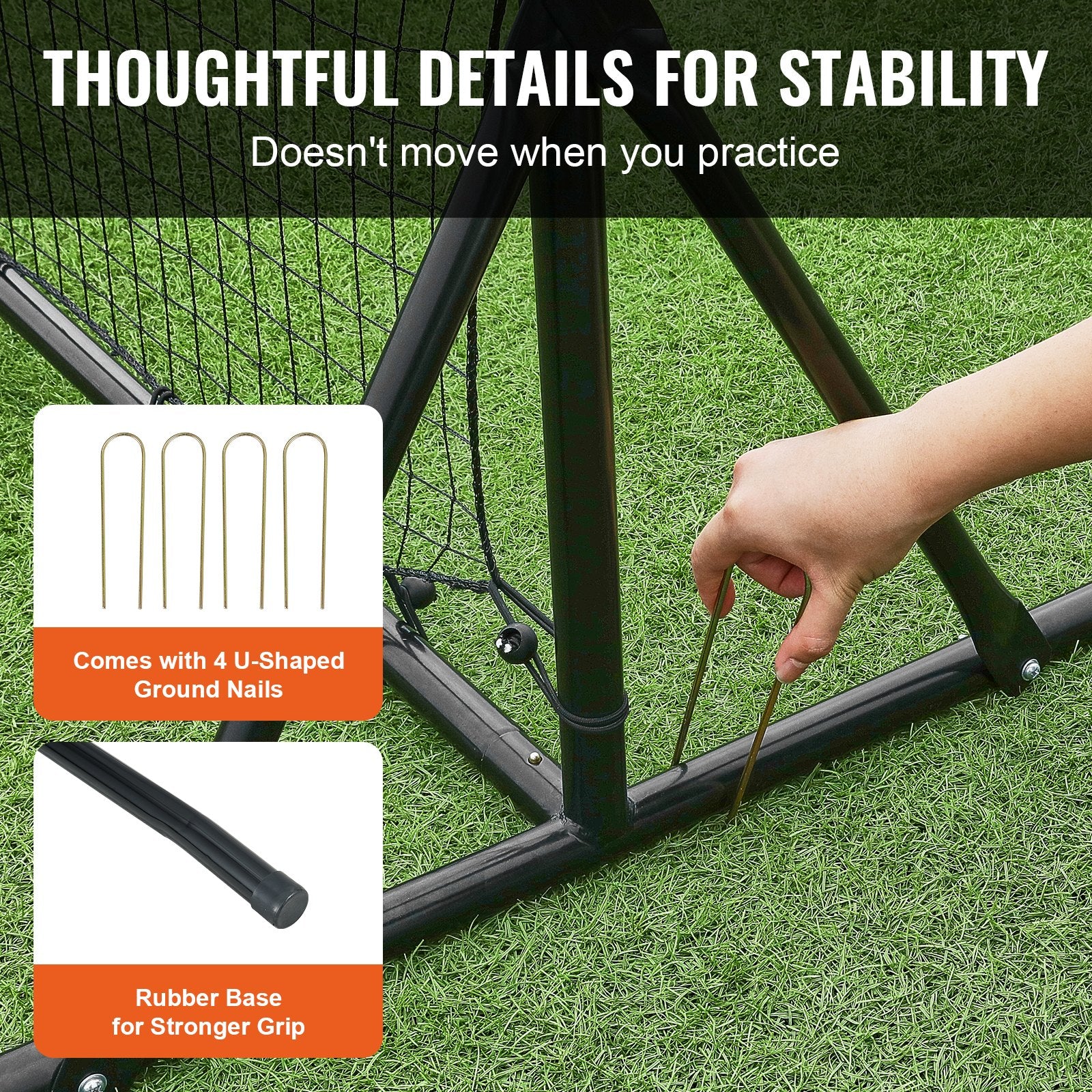 Soccer Rebounder Net, 12x6FT Iron Soccer Training Equipment, Sports Football Training Gift with Portable Bag, Volleyball Rebounder Wall Perfect for Backyard Practicing, Solo Training, Passing Unique