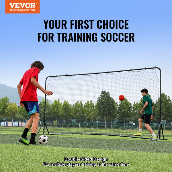 Soccer Rebounder Net, 12x6FT Iron Soccer Training Equipment, Sports Football Training Gift with Portable Bag, Volleyball Rebounder Wall Perfect for Backyard Practicing, Solo Training, Passing Unique
