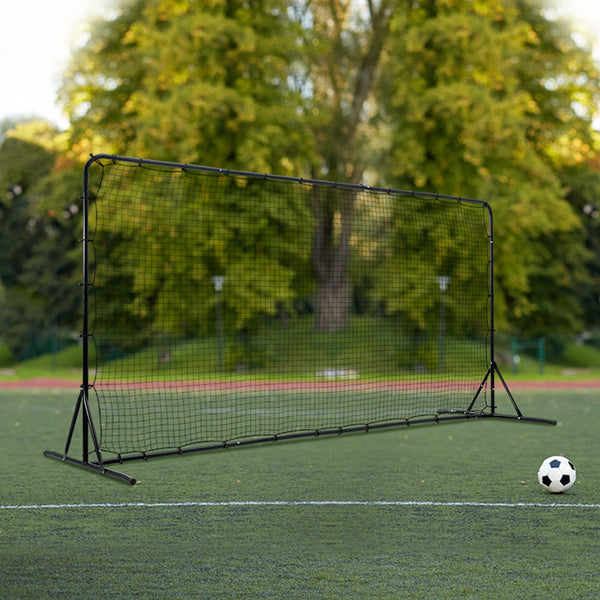 Soccer Rebounder Net, 12x6FT Iron Soccer Training Equipment, Sports Football Training Gift with Portable Bag, Volleyball Rebounder Wall Perfect for Backyard Practicing, Solo Training, Passing Unique