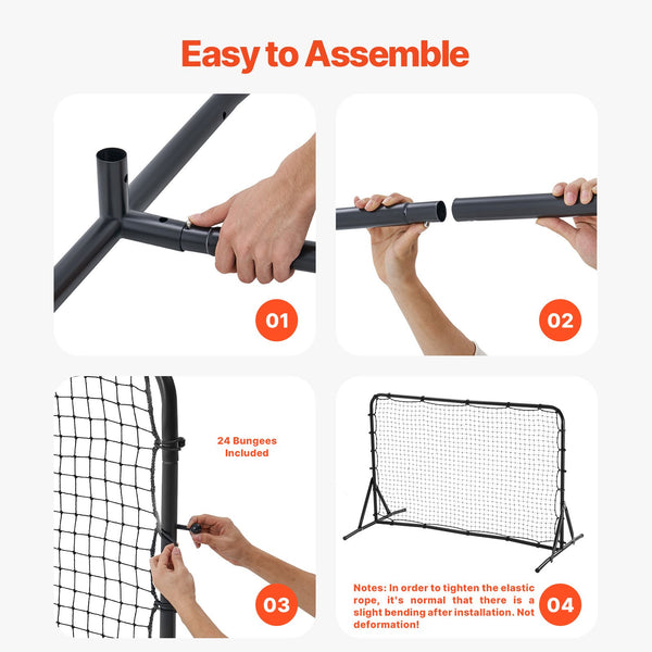 6x4FT Soccer Rebound Trainer Soccer Training Equipment Double-Sided Net Unique