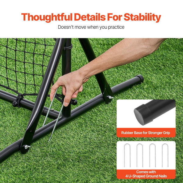 6x4FT Soccer Rebound Trainer Soccer Training Equipment Double-Sided Net Unique