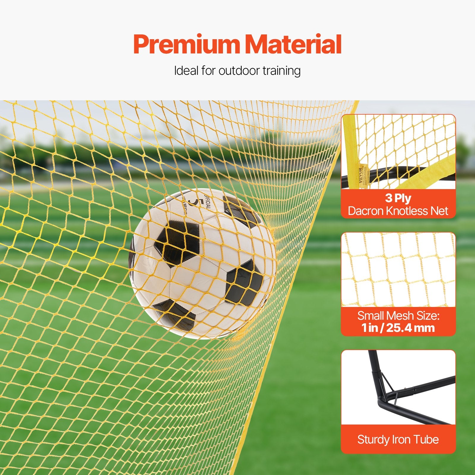 7x7FT Soccer Rebounder Portable Soccer Trainer Net with Portable Bag Unique