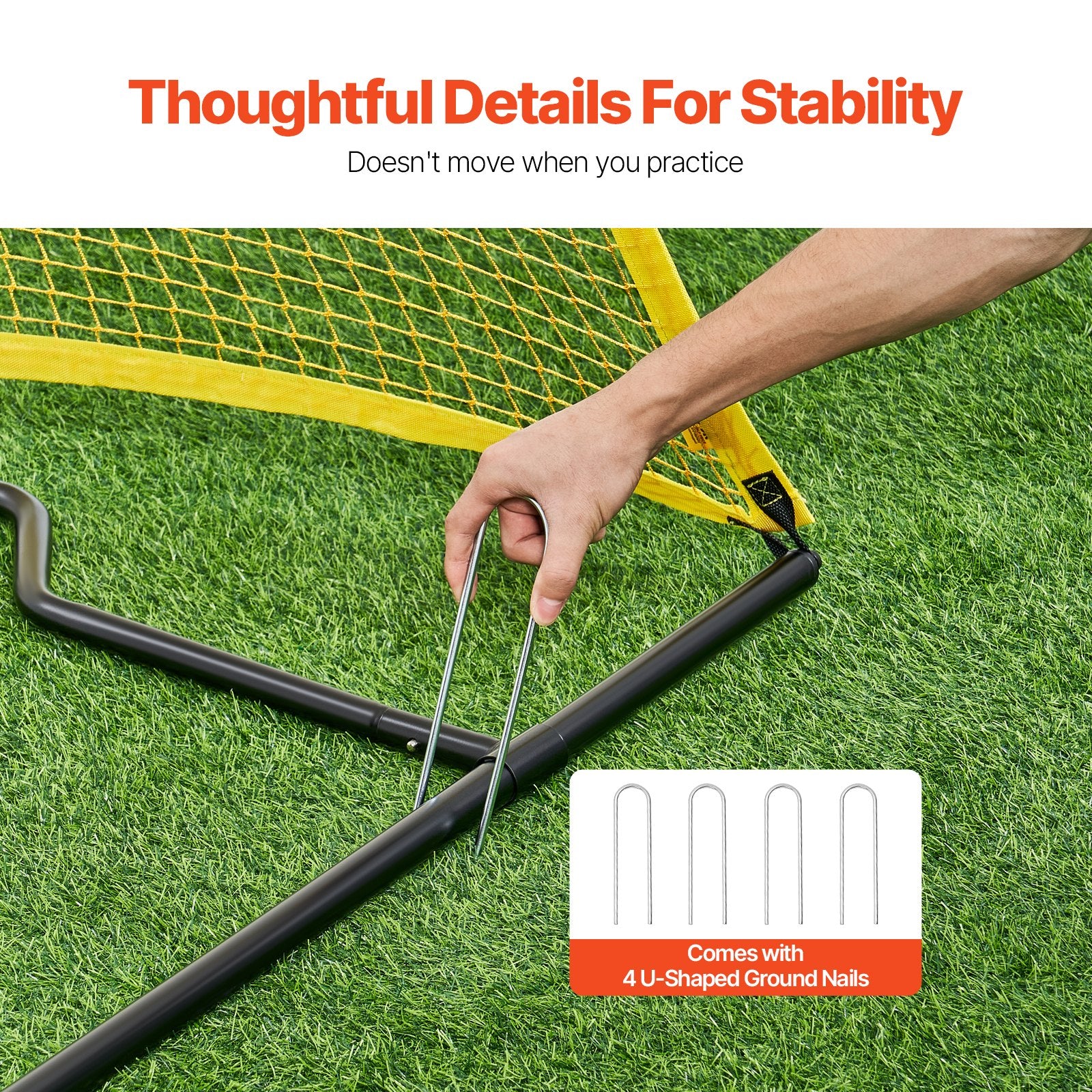 7x7FT Soccer Rebounder Portable Soccer Trainer Net with Portable Bag Unique