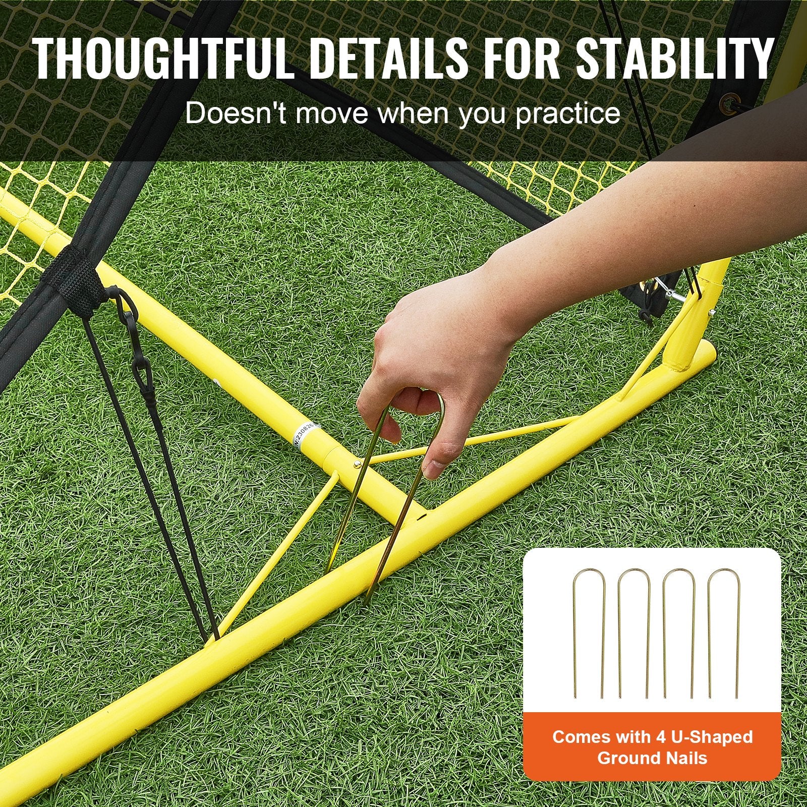 Soccer Trainer, 2-IN-1 Portable Soccer Rebounder Net, Iron Soccer Practice Equipment, Sports Football Rebounder Wall with Portable Bag, Perfect for Team Solo Training, Passing, Volley Unique