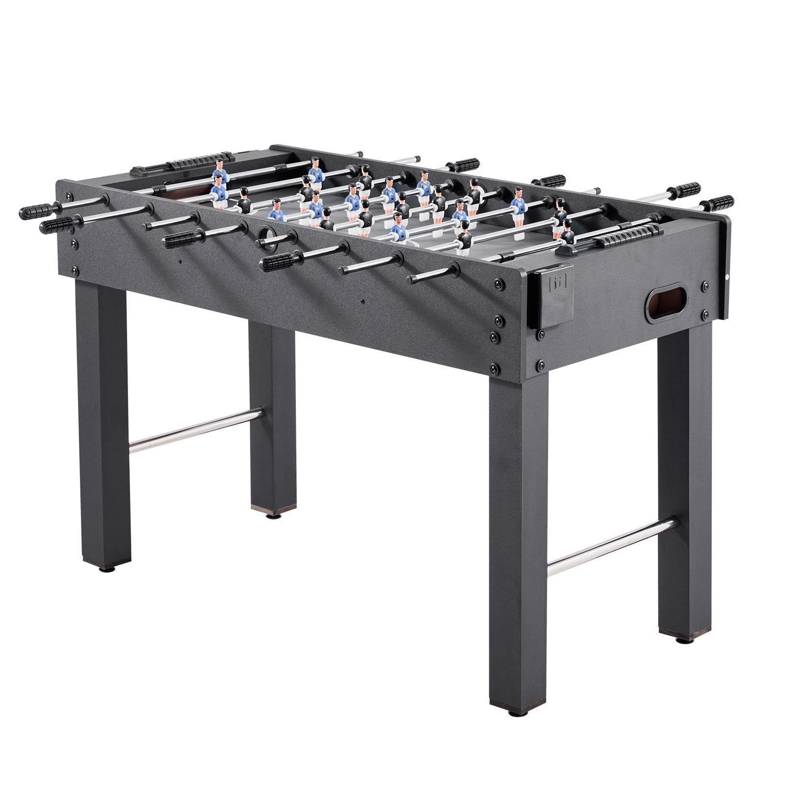 Foosball Table, 121 cm Standard Size Table, Indoor Full Size Foosball Tables for Home, Family, and Game Room, Durable Soccer Set, Includes 2 Balls, Score Keeper, and 2 Cup Holders Unique