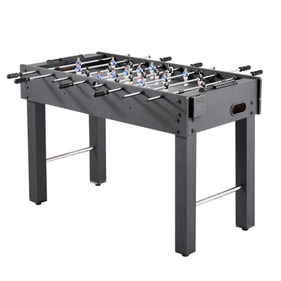Foosball Table, 121 cm Standard Size Table, Indoor Full Size Foosball Tables for Home, Family, and Game Room, Durable Soccer Set, Includes 2 Balls, Score Keeper, and 2 Cup Holders