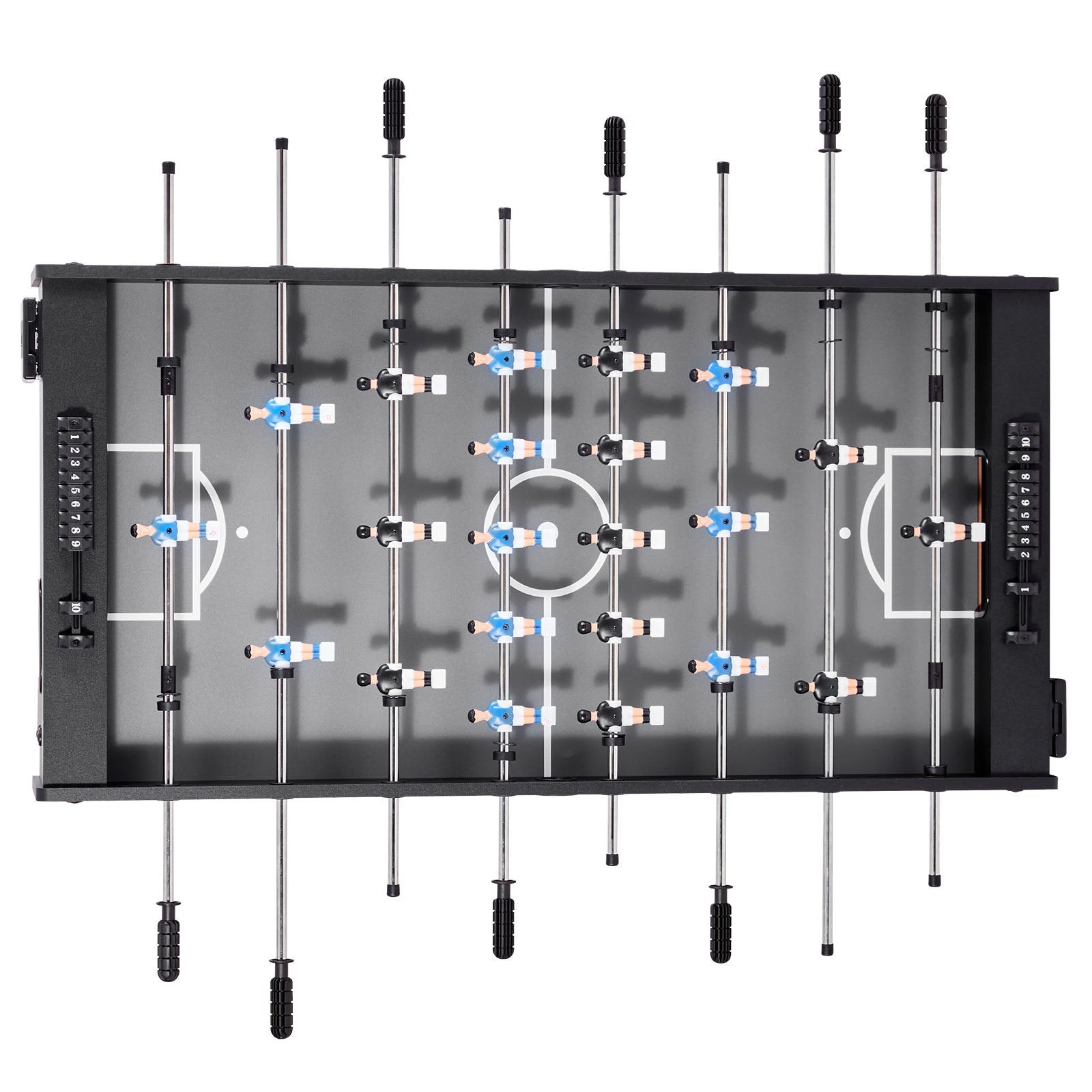Foosball Table, 121 cm Standard Size Table, Indoor Full Size Foosball Tables for Home, Family, and Game Room, Durable Soccer Set, Includes 2 Balls, Score Keeper, and 2 Cup Holders Unique