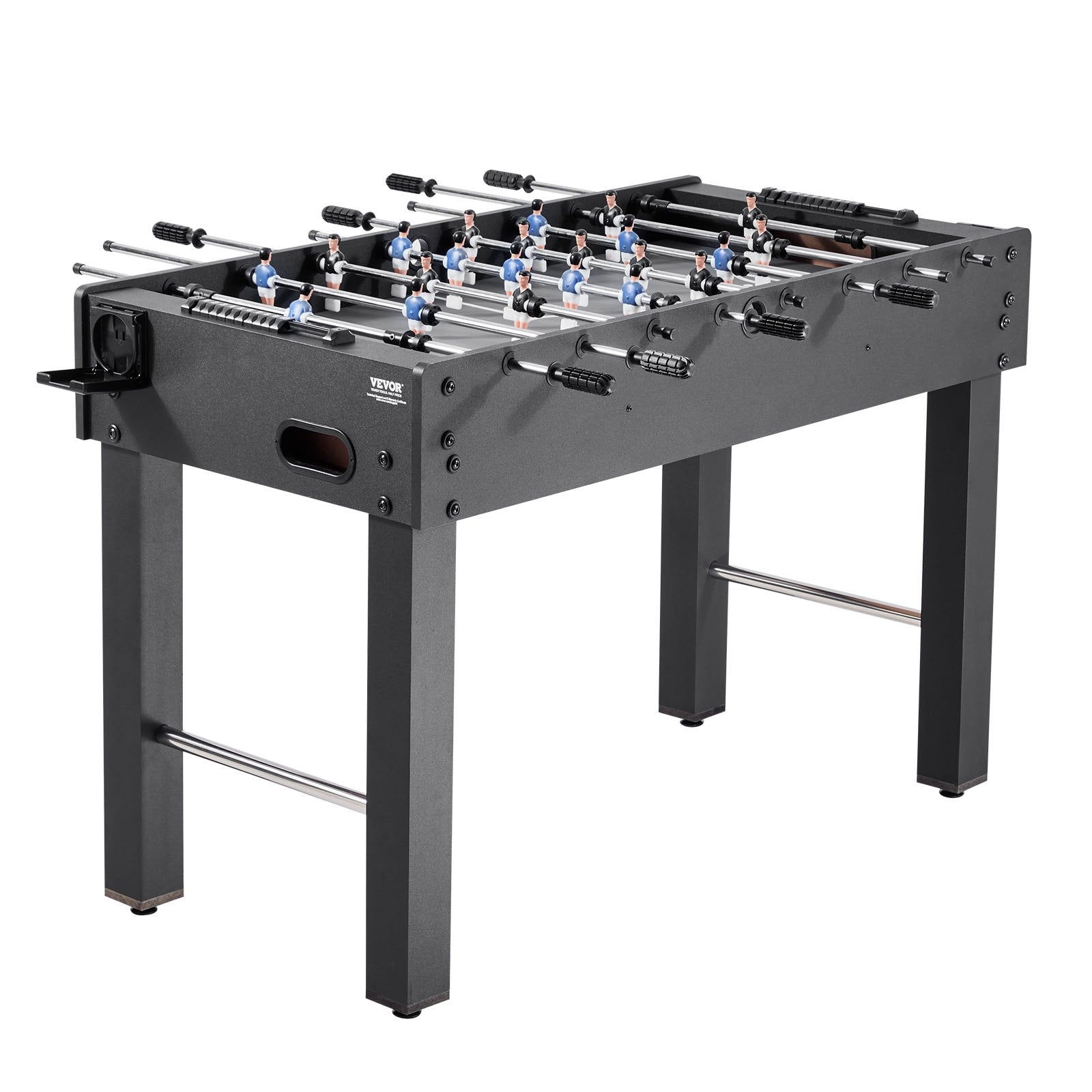 Foosball Table, 121 cm Standard Size Table, Indoor Full Size Foosball Tables for Home, Family, and Game Room, Durable Soccer Set, Includes 2 Balls, Score Keeper, and 2 Cup Holders Unique