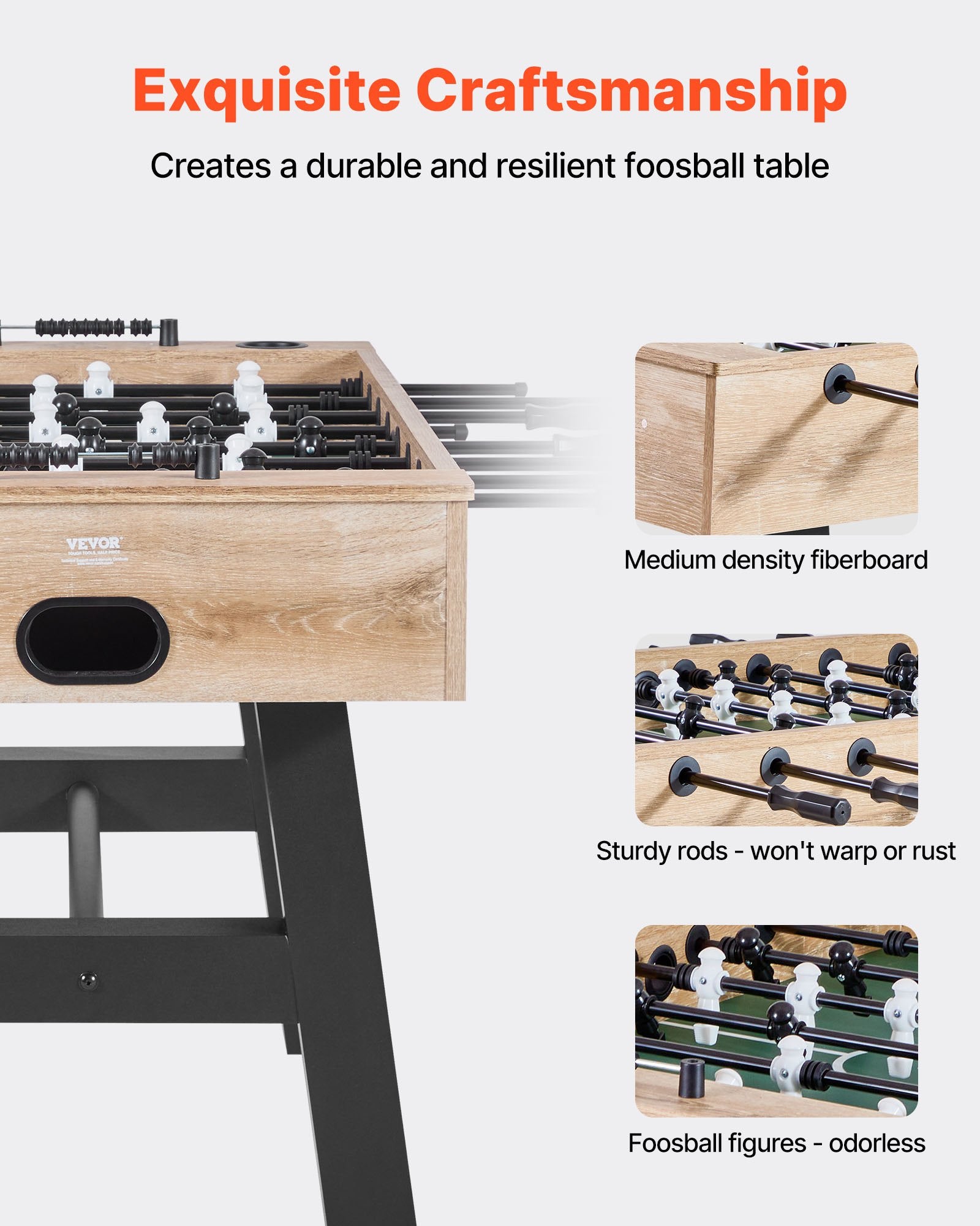 140 cm Foosball Soccer Game Table Standard Size Foosball Table for Home Unique