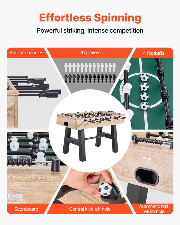140 cm Foosball Soccer Game Table Standard Size Foosball Table for Home Unique