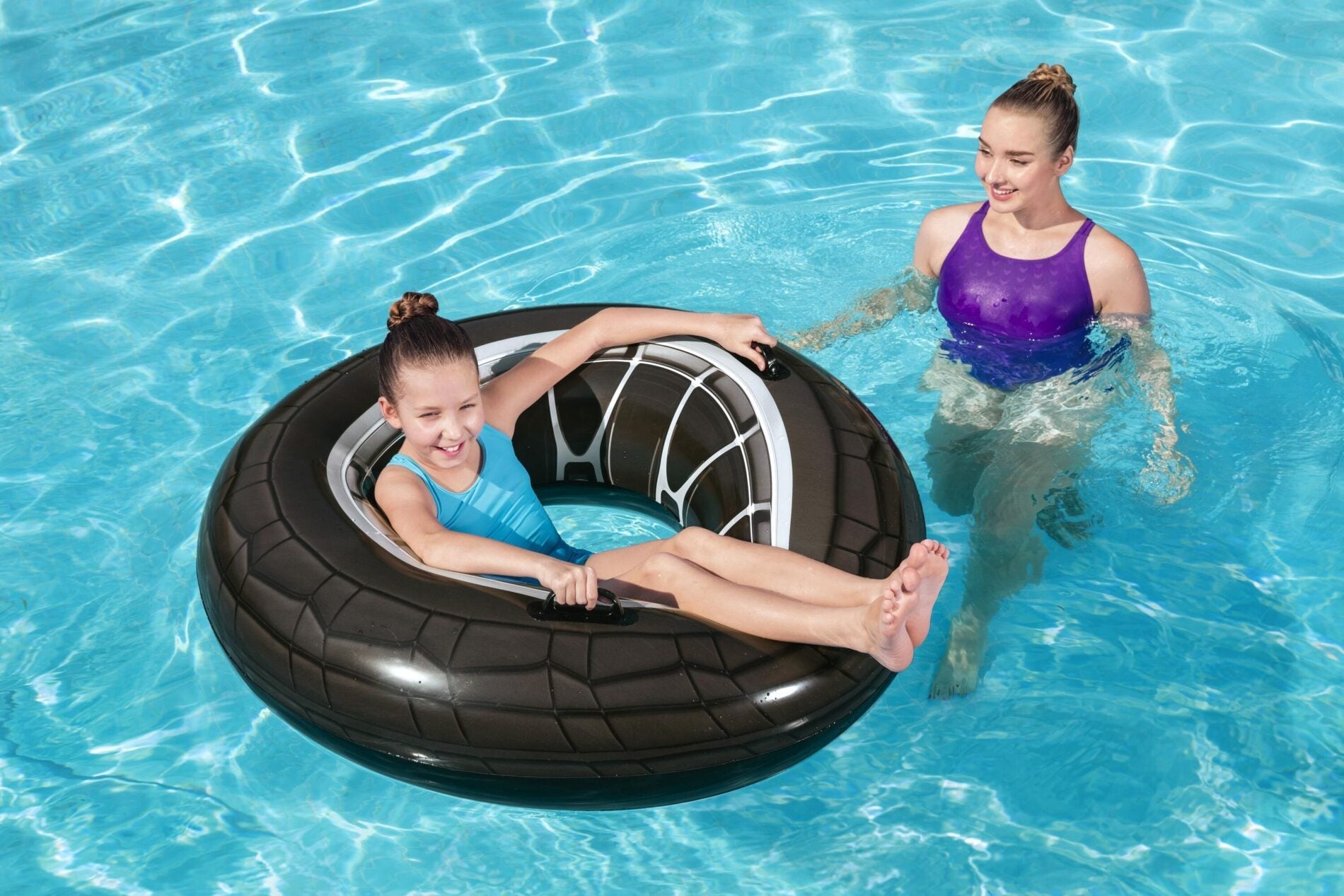 Bestway Inflatable 1.19m High Velocity Tire Tube Pool Float Bestway
