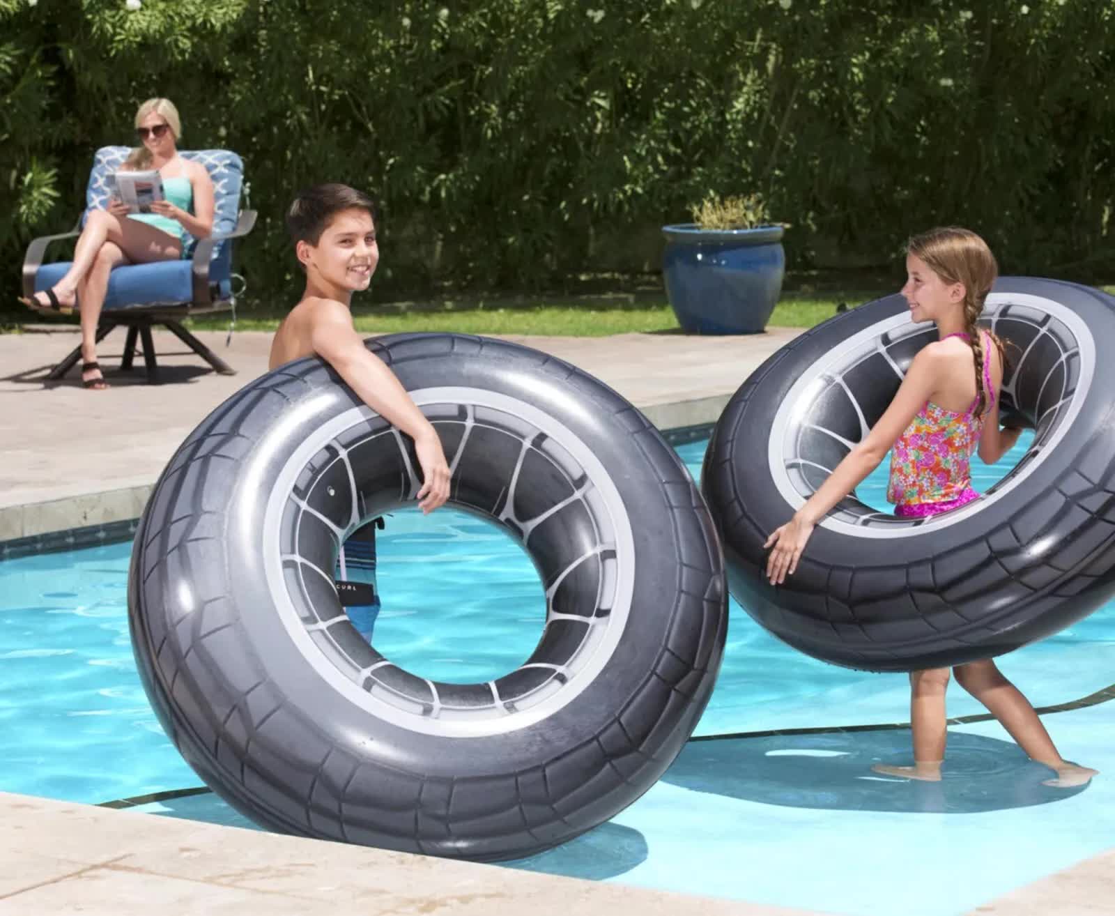Bestway Inflatable 1.19m High Velocity Tire Tube Pool Float Bestway