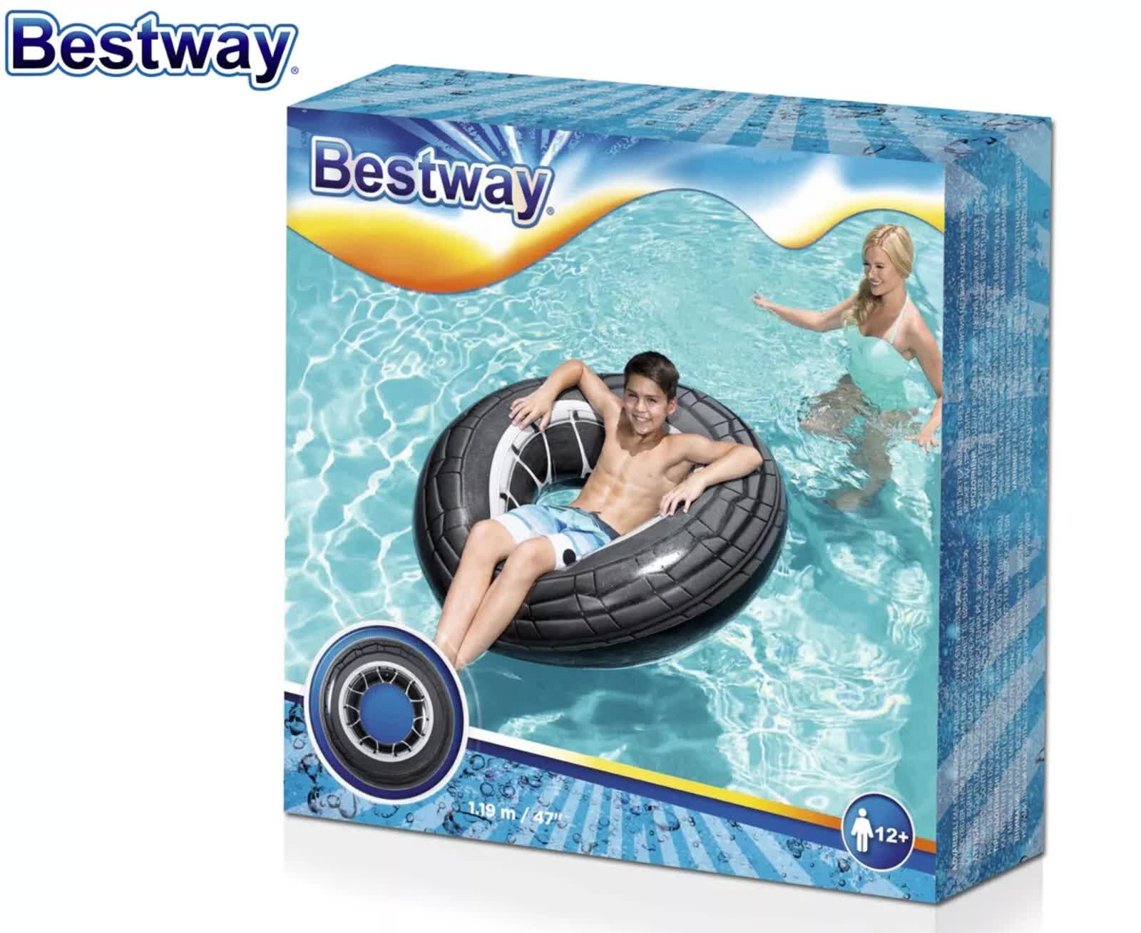 Bestway Inflatable 1.19m High Velocity Tire Tube Pool Float Bestway