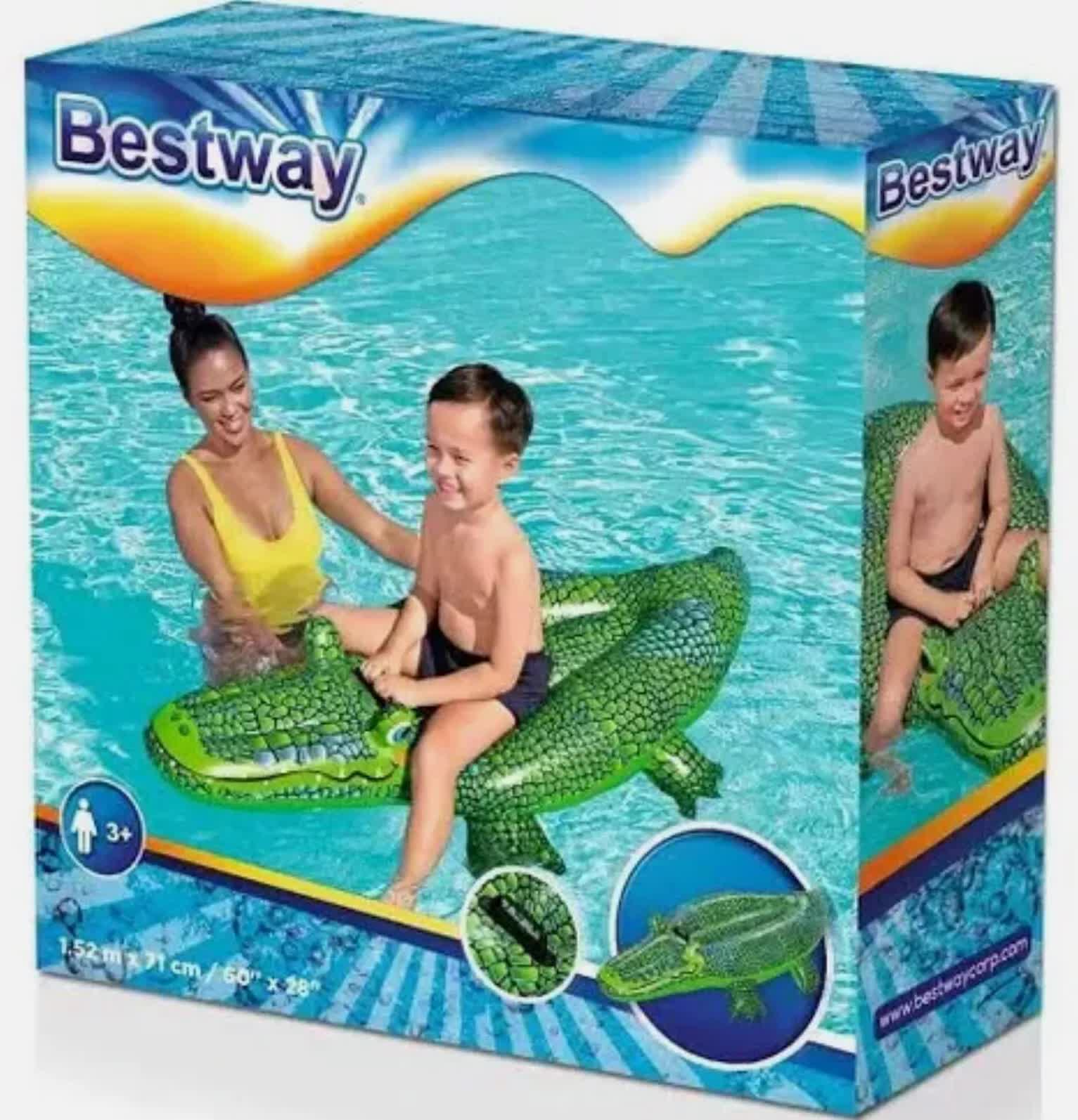 Bestway 1.52m x 71cm Buddy Crocodile Ride-On Bestway