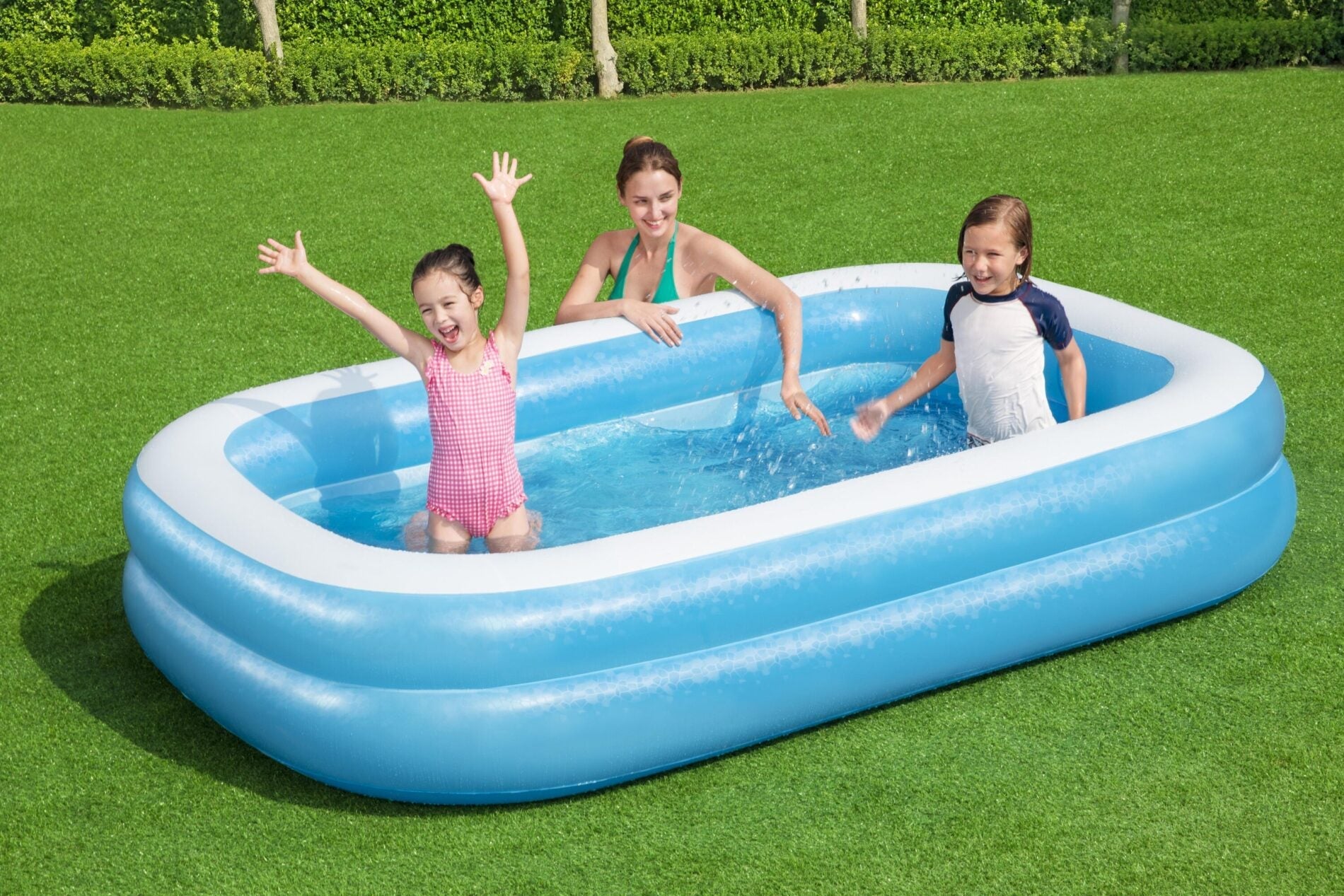 Bestway 2.62m x 1.75m x 51cm Blue Rectangular Family Pool Bestway