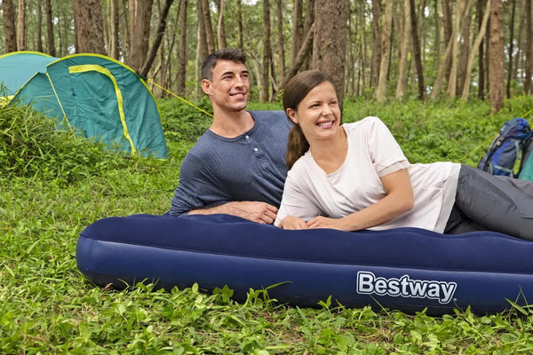 Bestway 2.03m x 1.52m x 22cm Air Mattress Queen Inflatable Air Bed Indoor/Outdoor Heavy Duty Durable Camping Bestway