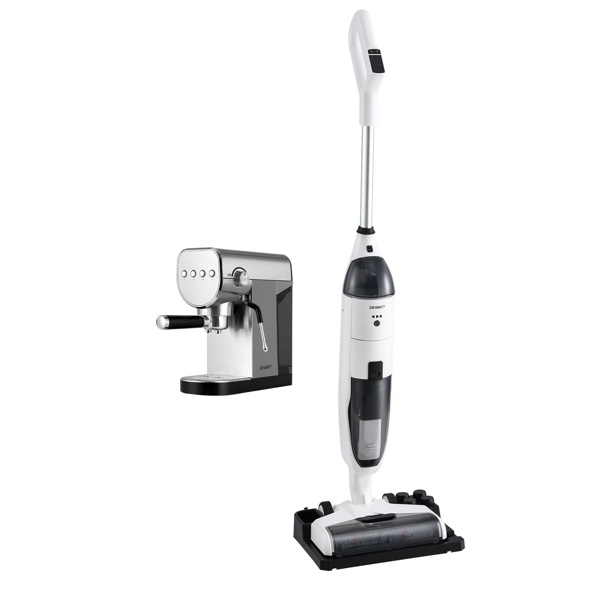 Devanti Cordless Wet Dry Vacuum Mop plus Coffee Maker Machine Espresso Awezingly