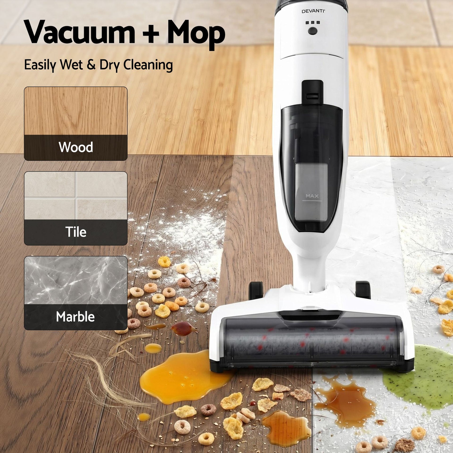 Devanti Cordless Wet Dry Vacuum Mop plus Coffee Maker Machine Espresso Awezingly