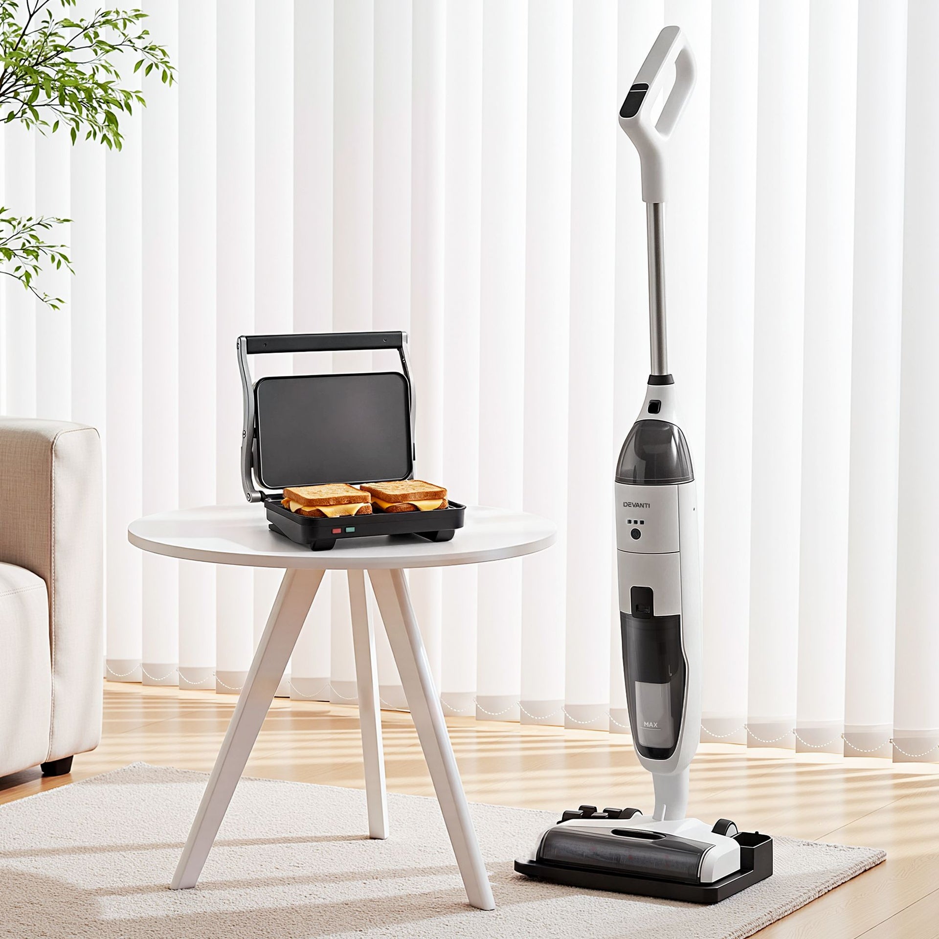 Devanti Cordless Wet Dry Vacuum Mop plus Sandwich Maker Panini Press Awezingly