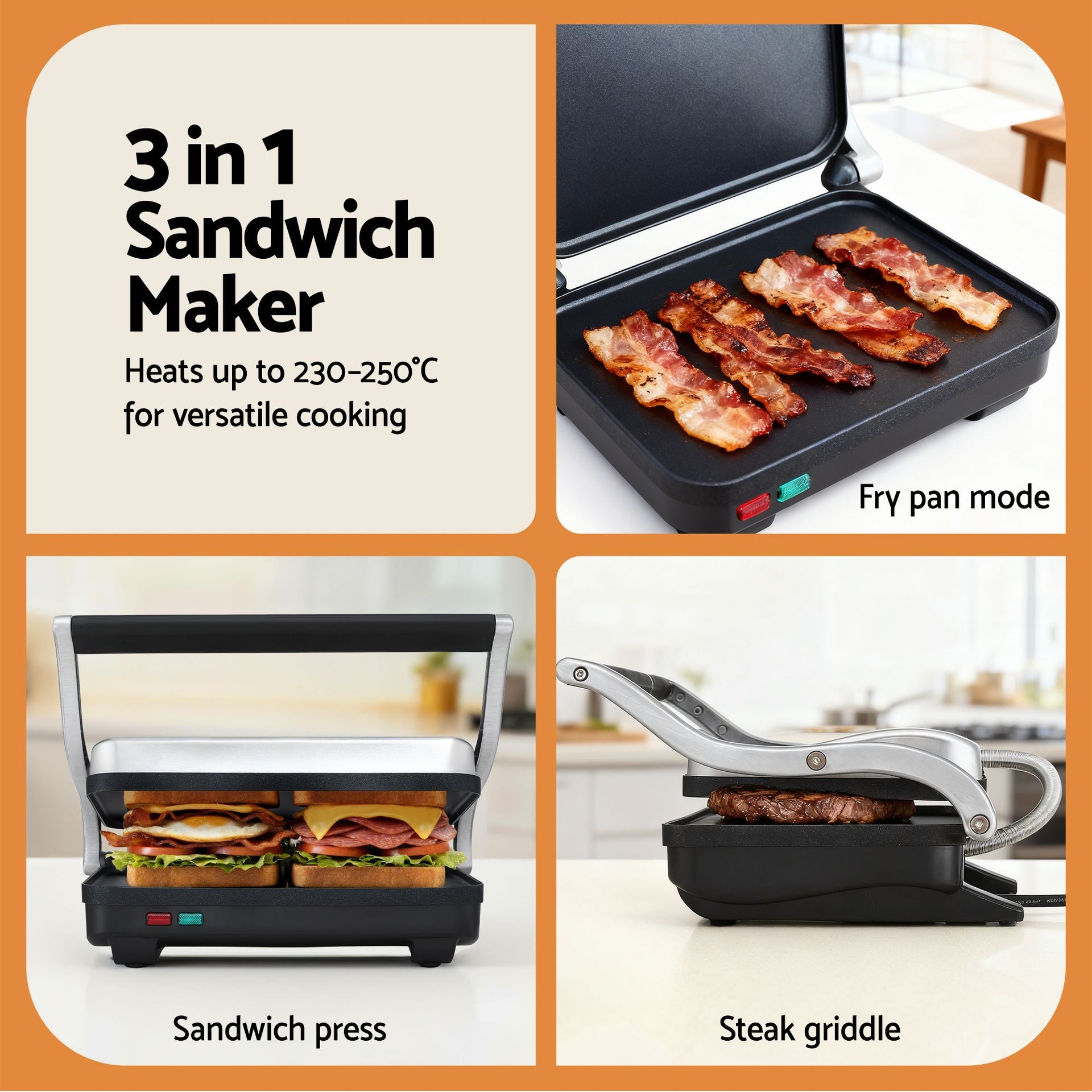 Devanti Cordless Wet Dry Vacuum Mop plus Sandwich Maker Panini Press Awezingly