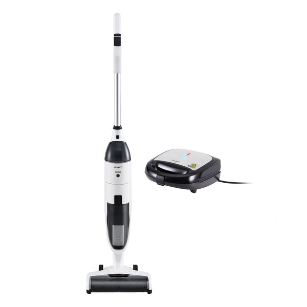 Devanti Cordless Wet Dry Vacuum Mop plus 3-in-1 Sandwich Waffle Maker Awezingly