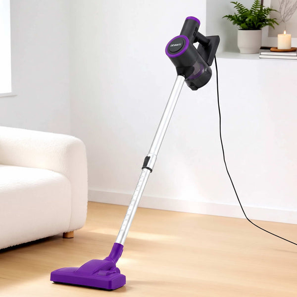 Devanti 3-in-1 Corded Stick Vacuum Cleaner, 16000Pa Strong Suction, Purple Awezingly