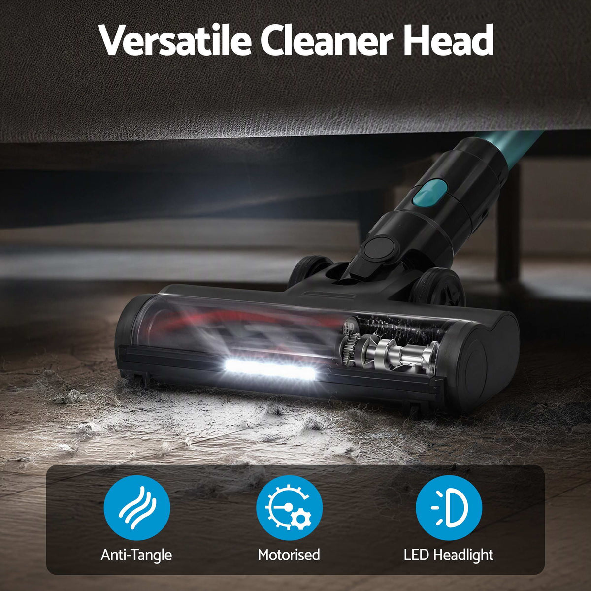 DEVANTI 30000Pa Cordless Stick Vacuum Cleaner 4-in-1 Handheld Vac, Green Awezingly