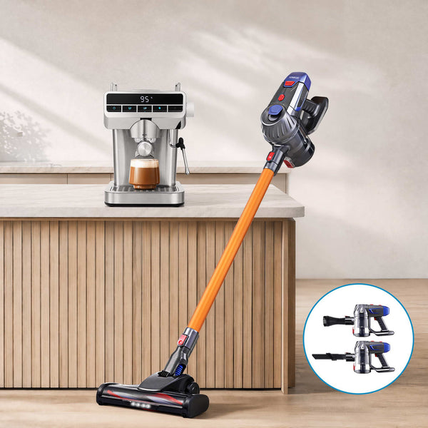 Devanti K7 Cordless Stick Vacuum Cleaner plus Coffee Maker Machine Espresso Devanti