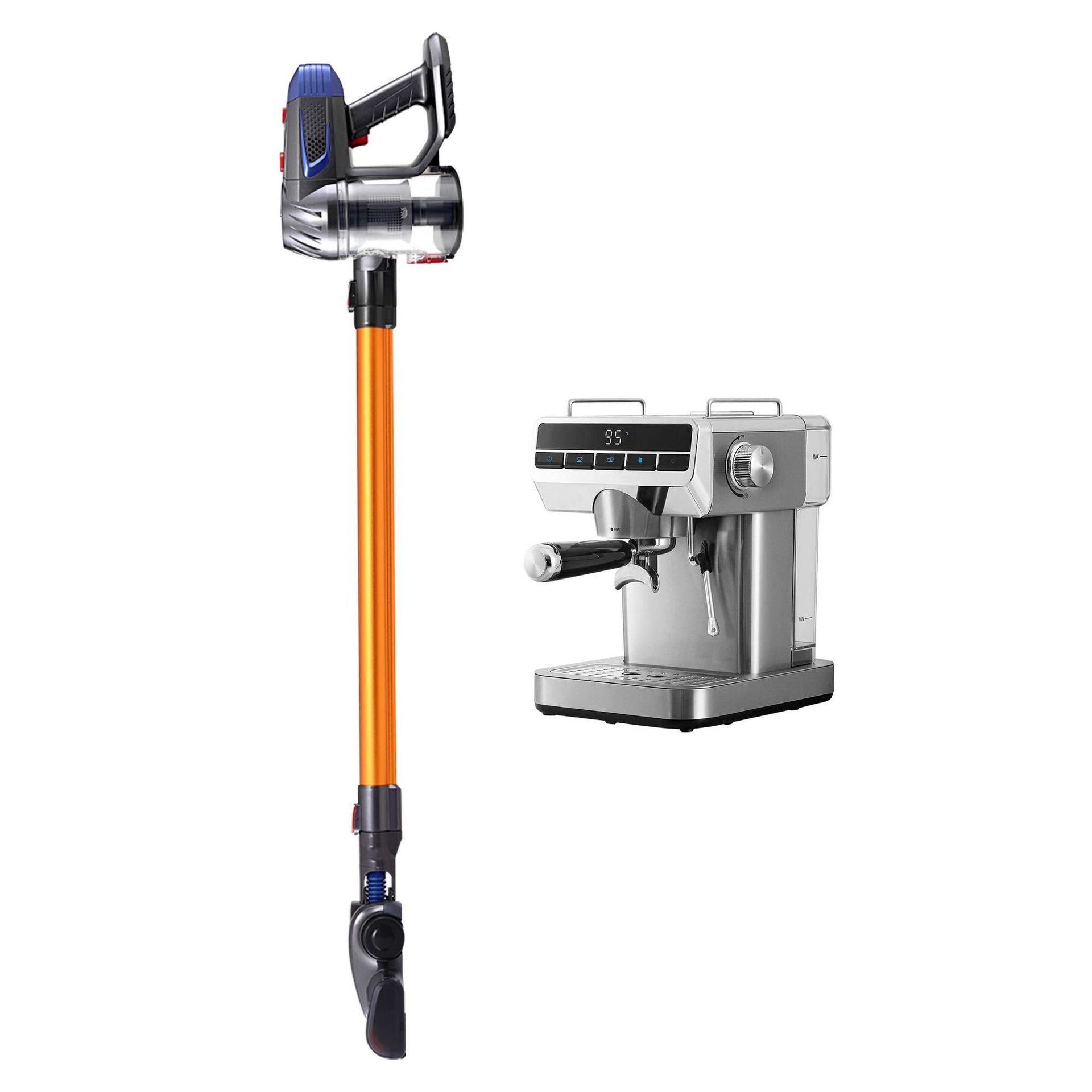 Devanti K7 Cordless Stick Vacuum Cleaner plus Coffee Maker Machine Espresso Devanti