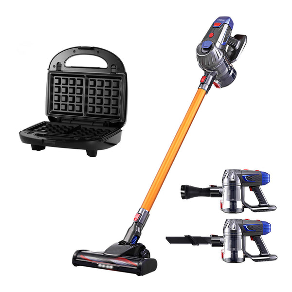 Devanti K7 Cordless Stick Vacuum Cleaner plus 3-in-1 Sandwich Maker Awezingly