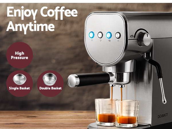 Devanti K7 Cordless Stick Vacuum Cleaner plus Coffee Maker Machine Espresso Devanti