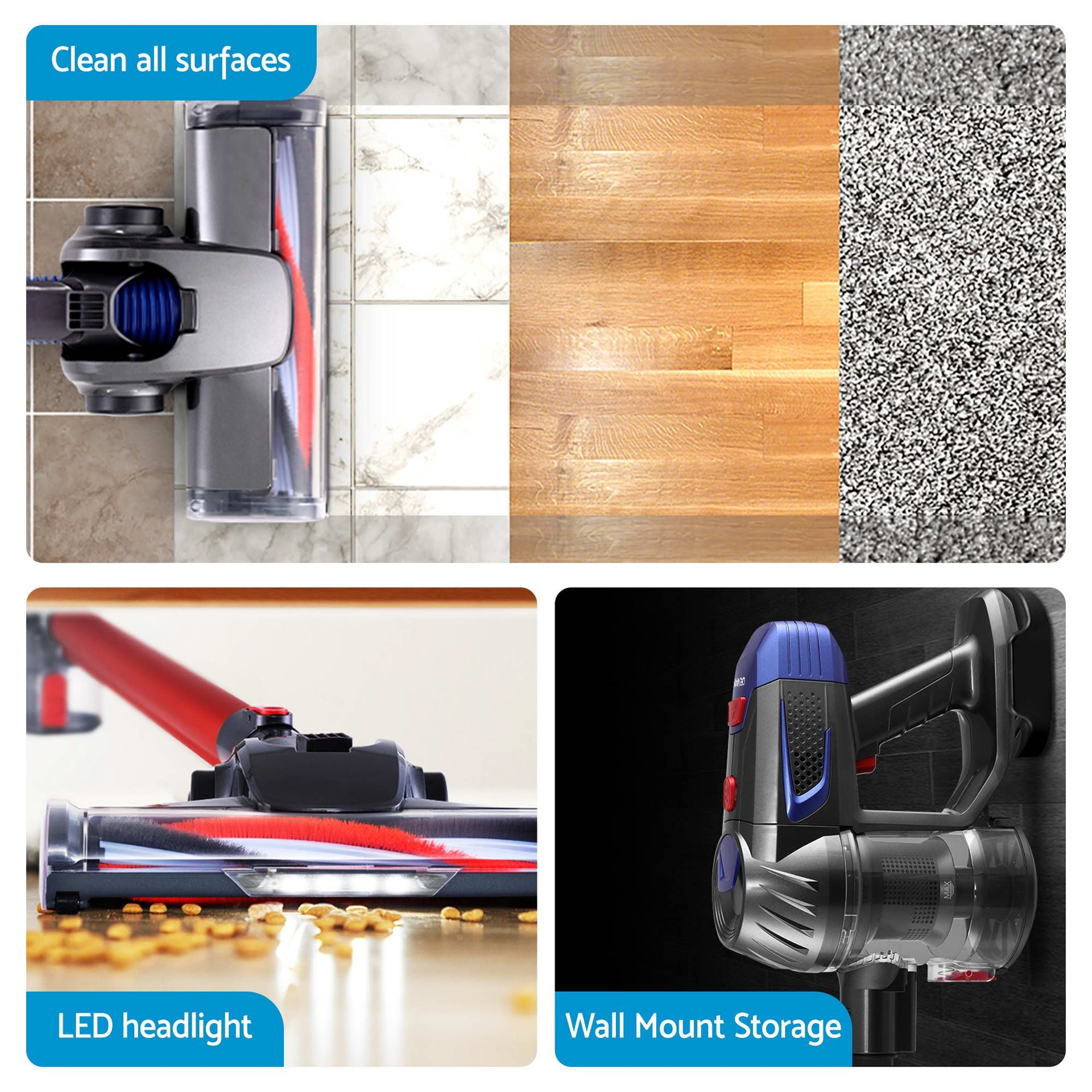 Devanti K7 Cordless Stick Vacuum Cleaner plus Coffee Maker Machine Espresso Devanti