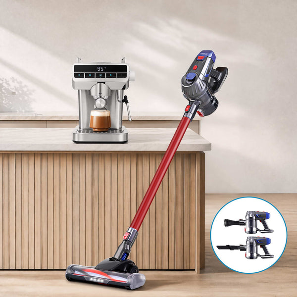Devanti K7 Cordless Stick Vacuum Cleaner plus Coffee Maker Machine Espresso Awezingly