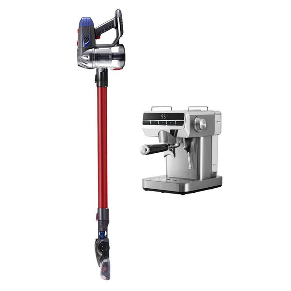 Devanti K7 Cordless Stick Vacuum Cleaner plus Coffee Maker Machine Espresso Awezingly