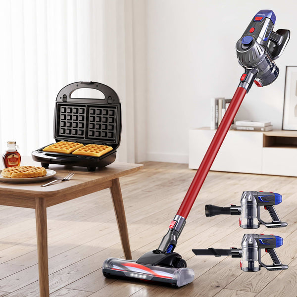 Devanti K7 Cordless Stick Vacuum Cleaner plus 3-in-1 Sandwich Maker Awezingly
