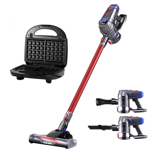 Devanti K7 Cordless Stick Vacuum Cleaner plus 3-in-1 Sandwich Maker Awezingly