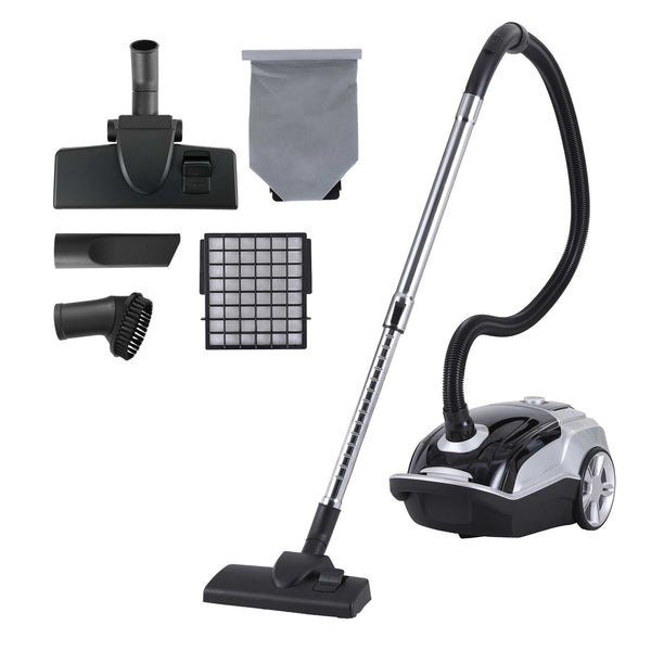 DEVANTI Bagged Vacuum Cleaner Powerful Suction for Carpet Wood Tile Floor Awezingly