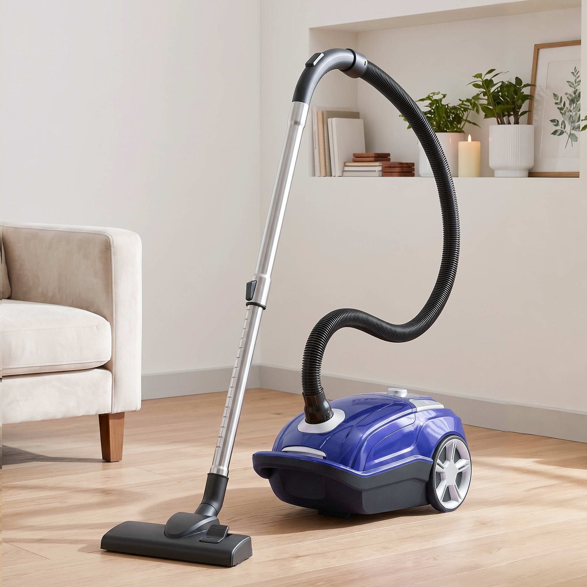 DEVANTI Bagged Vacuum Cleaner Powerful Suction for Carpet Wood Tile Floor Devanti