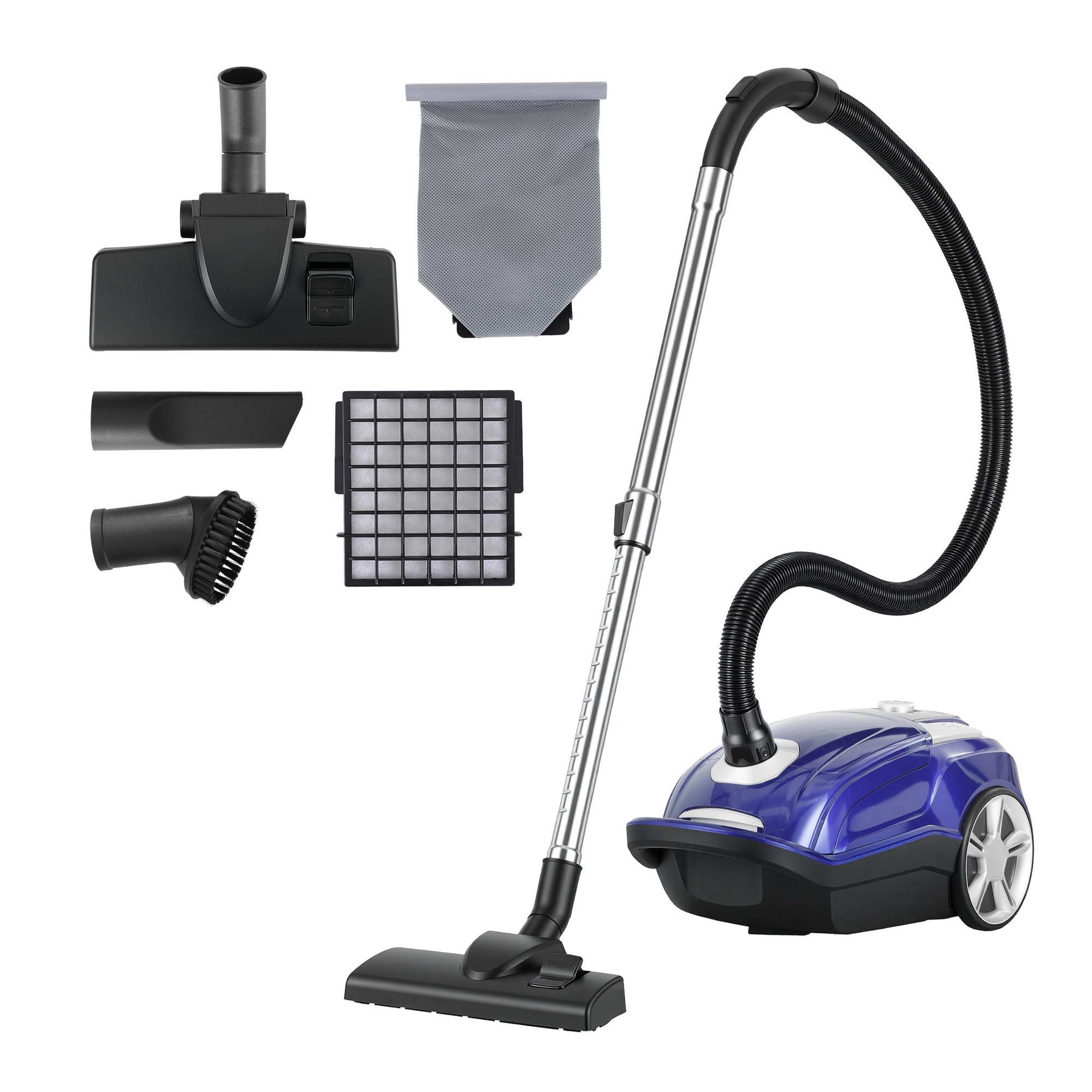 DEVANTI Bagged Vacuum Cleaner Powerful Suction for Carpet Wood Tile Floor Devanti