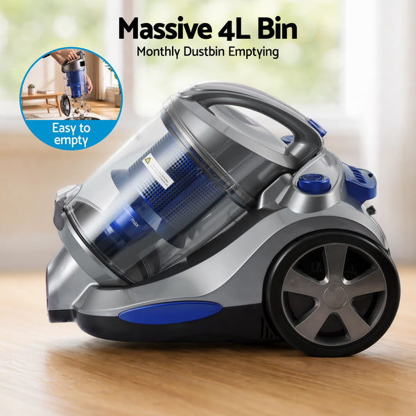 Devanti Vacuum Cleaner Bagless Canister 2000W 25kPa Powerful Suction 4L Awezingly