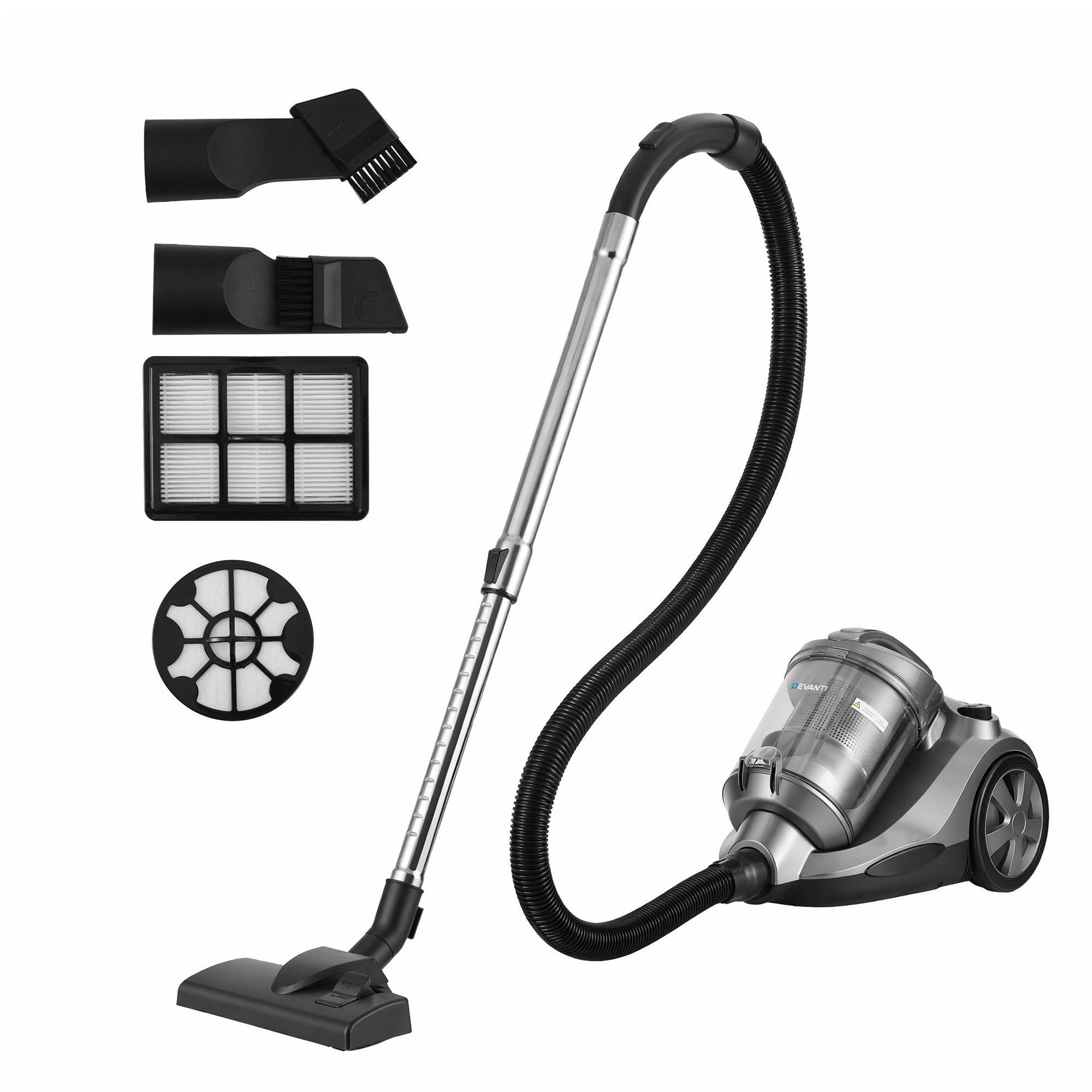 Devanti Vacuum Cleaner Bagless Canister 2000W 25kPa Powerful Suction 4L Awezingly