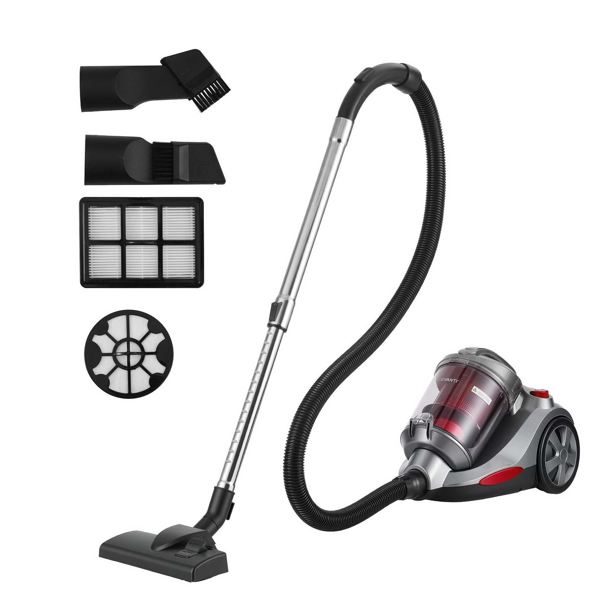 Devanti Vacuum Cleaner Bagless Canister 2000W 25kPa Powerful Suction 4L Awezingly