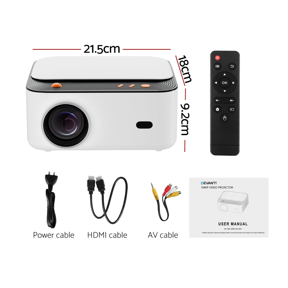 Devanti Video Project 4K 1080P Android 5G Wifi Home Cinema Awezingly