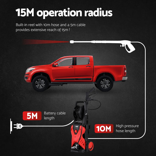 Giantz 2400PSI High Pressure Washer Electric Water Cleaner Pump 10M Jet Hose Gurney Awezingly