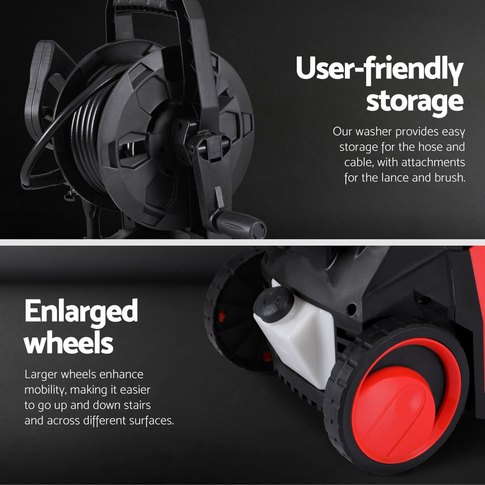 Giantz 2400PSI High Pressure Washer Electric Water Cleaner Pump 10M Jet Hose Gurney Awezingly