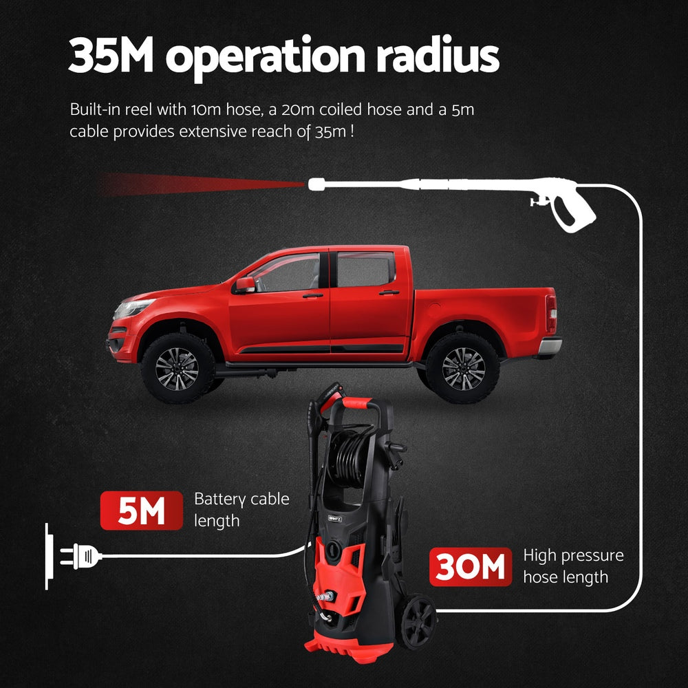 Giantz 2800PSI High Pressure Washer Electric Water Cleaner Pump 30M Jet Hose Gurney Awezingly