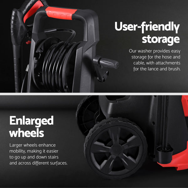 Giantz 2800PSI High Pressure Washer Electric Water Cleaner Pump 30M Jet Hose Gurney Awezingly