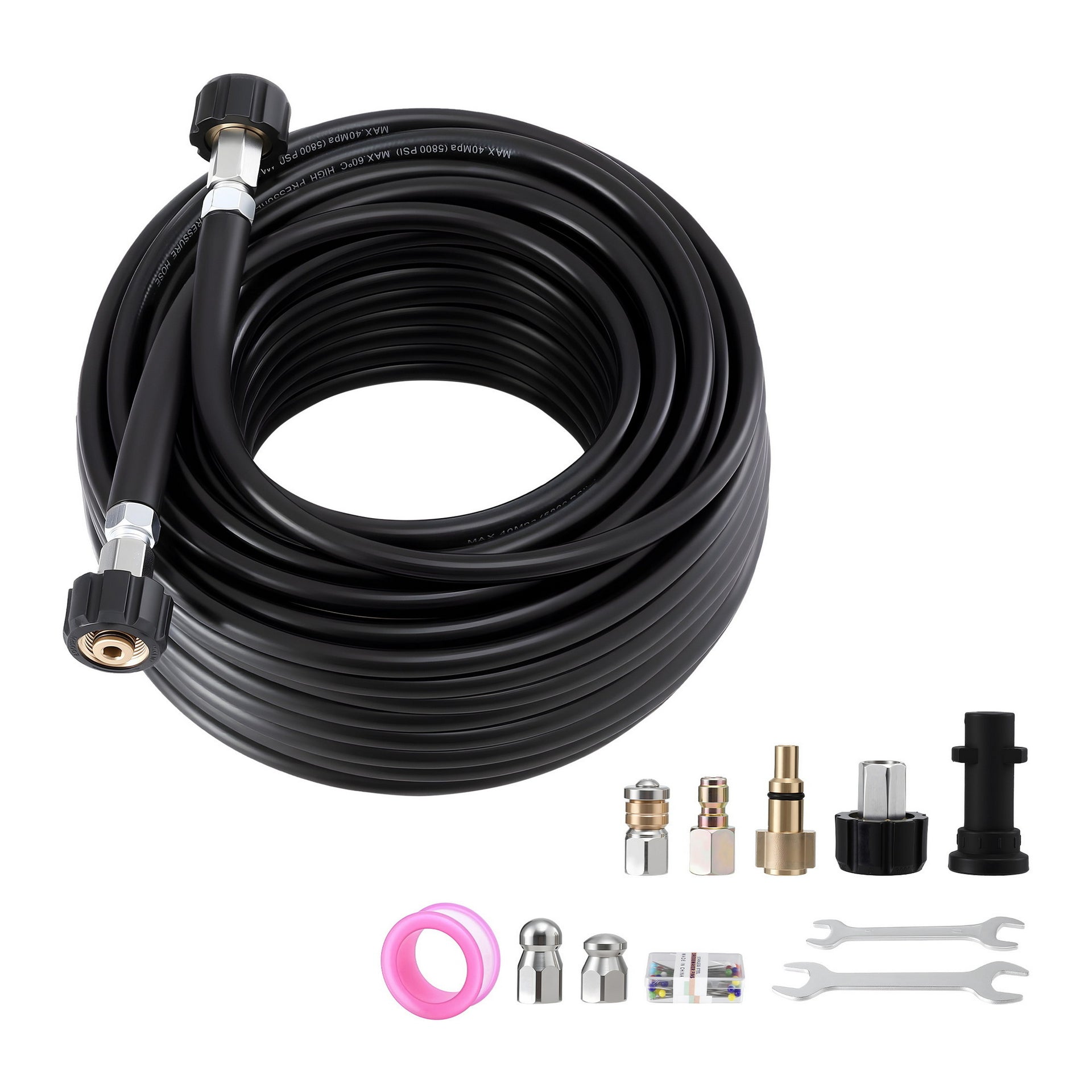 Giantz Pressure Washer Hose 30M 5800PSI Power Replacement Extension 1/4'' Quick Connect Awezingly
