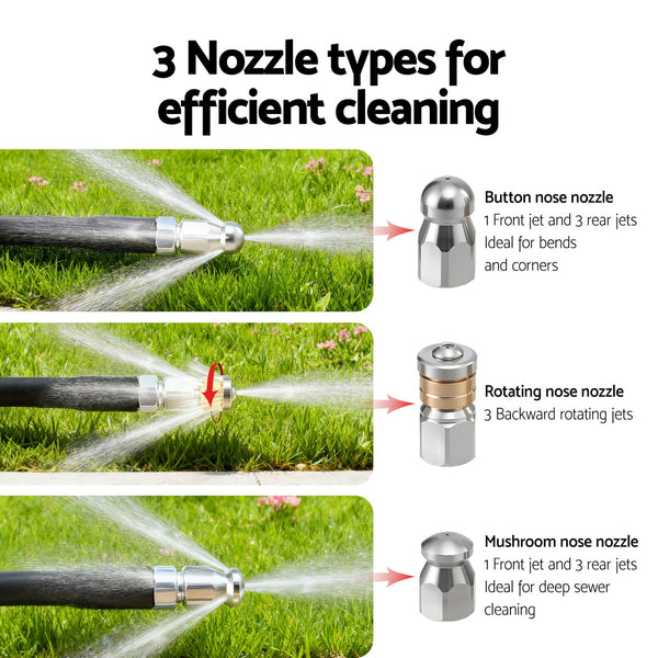 Giantz Pressure Washer Hose 30M 5800PSI Power Replacement Extension 1/4'' Quick Connect Awezingly